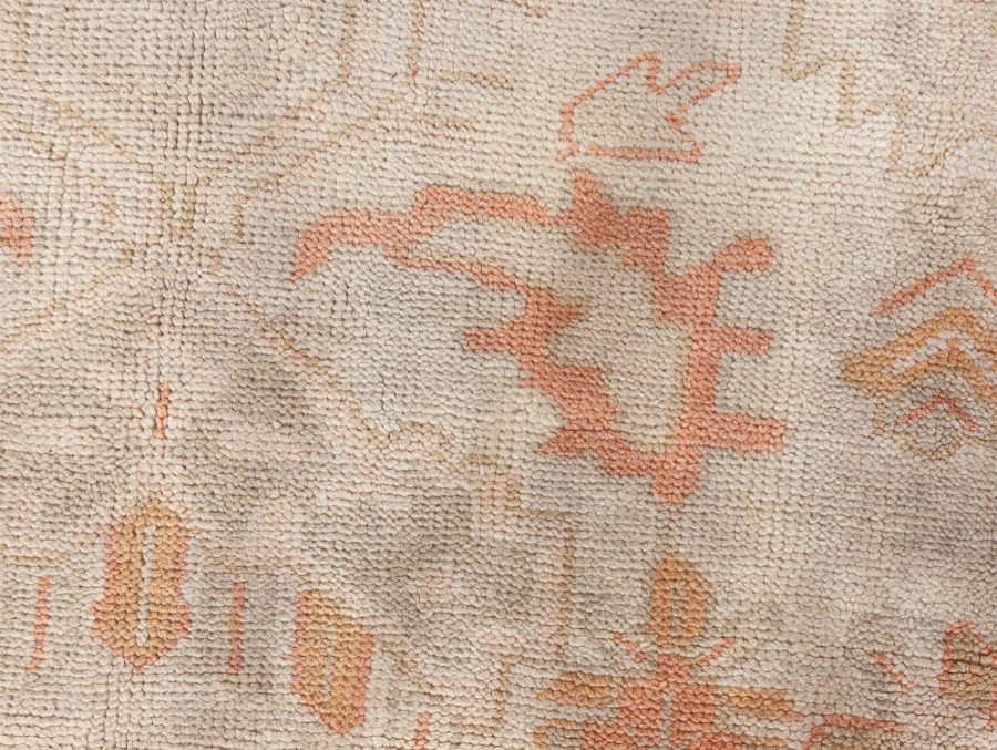 Antique Turkish Oushak Pale Sage Green Wool Carpet BB8453