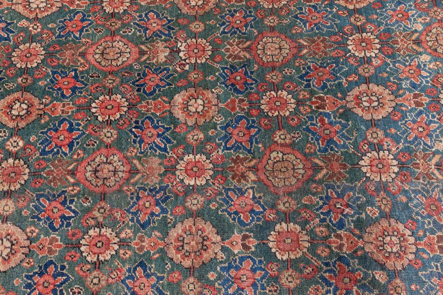 1920s Persian Sultanabad Red, Brown and Beige Handwoven Wool Rug BB8466