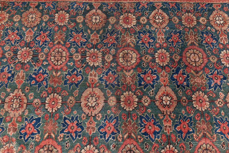 1920s Persian Sultanabad Red, Brown and Beige Handwoven Wool Rug BB8466
