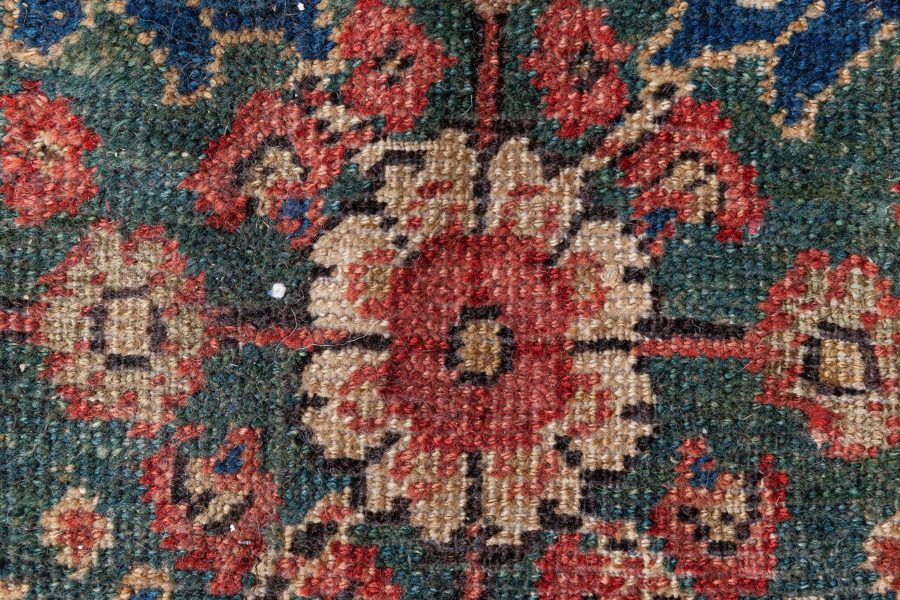 1920s Persian Sultanabad Red, Brown and Beige Handwoven Wool Rug BB8466