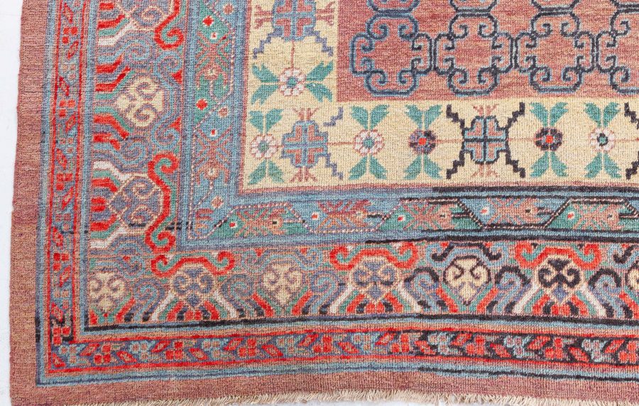 Fine Antique Samarkand (Khotan) Handmade Wool Rug BB8479