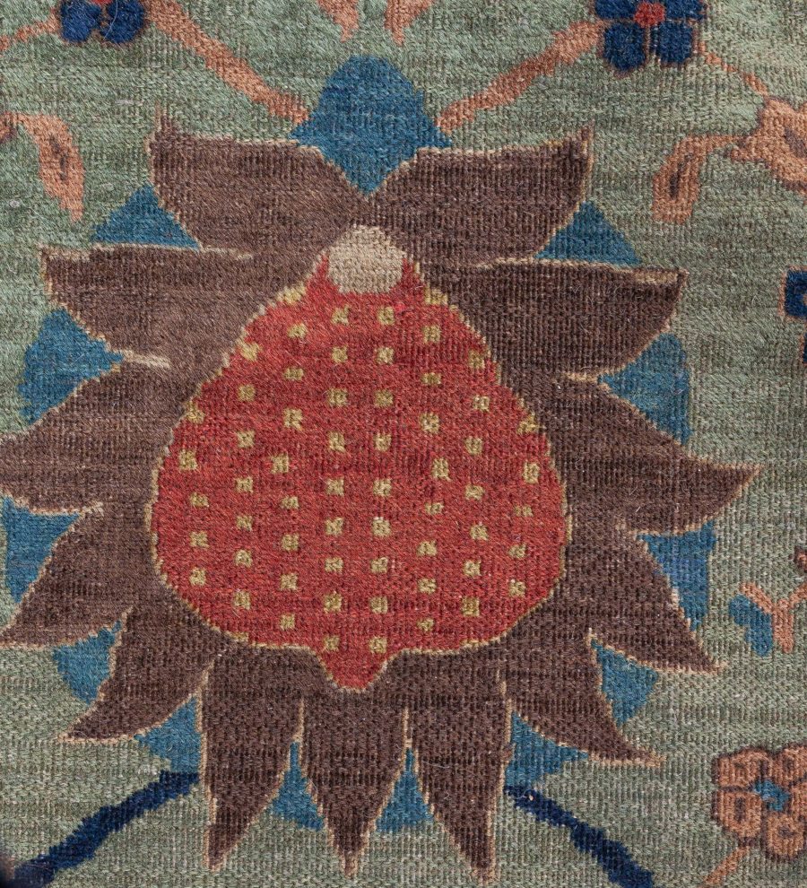 Antique Colorful Botanic Indian Rug (Size Adjusted) BB8484