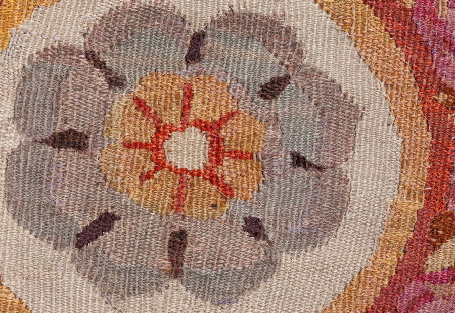 Early 19th Century Aubusson Brown Handmade Wool Rug BB8487