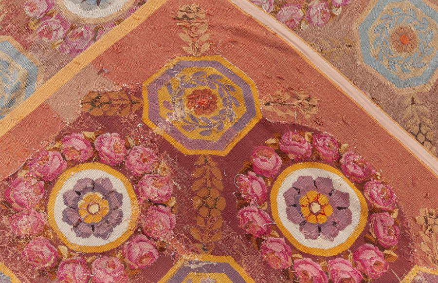 Early 19th Century Aubusson Brown Handmade Wool Rug BB8487