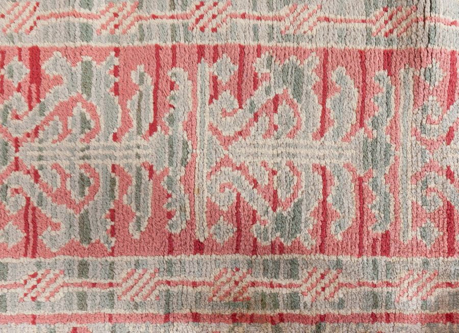 Mid-20th century Spanish Floral Handmade Wool Carpet BB8504