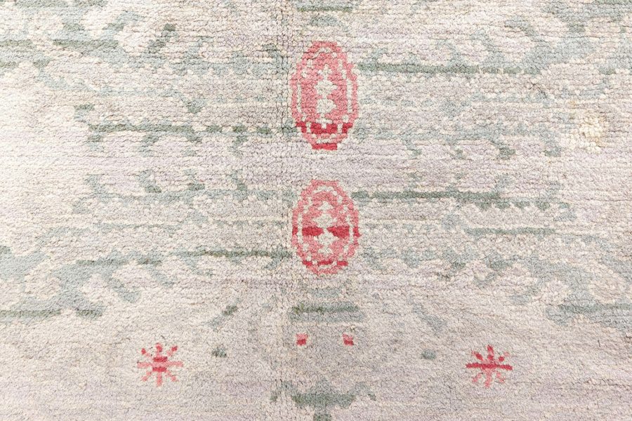 Mid-20th century Spanish Floral Handmade Wool Carpet BB8504