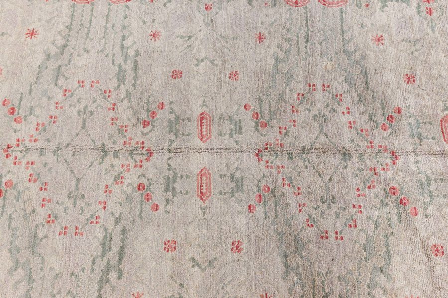 Mid-20th century Spanish Floral Handmade Wool Carpet BB8504