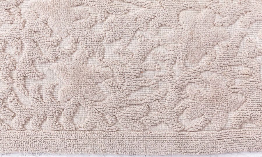 Vintage French Art Deco Cogolin Beige Rug BB8505