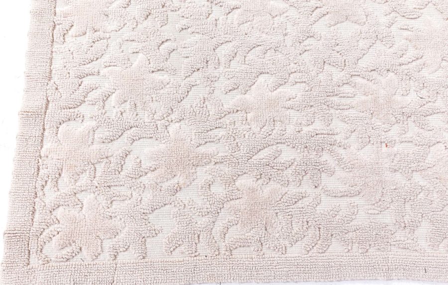 Vintage French Art Deco Cogolin Beige Rug BB8505