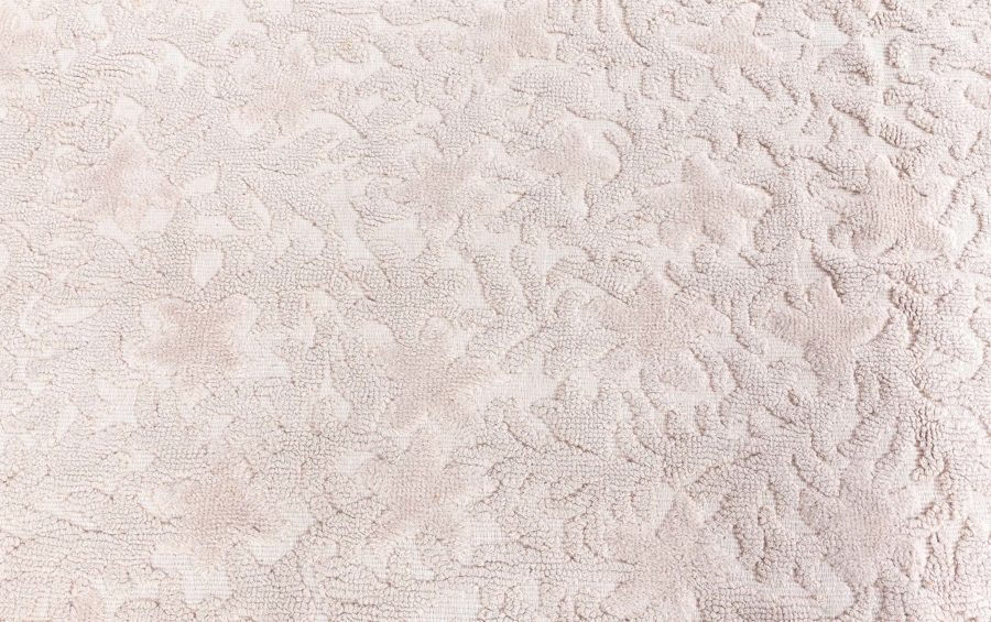 Vintage French Art Deco Cogolin Beige Rug BB8505