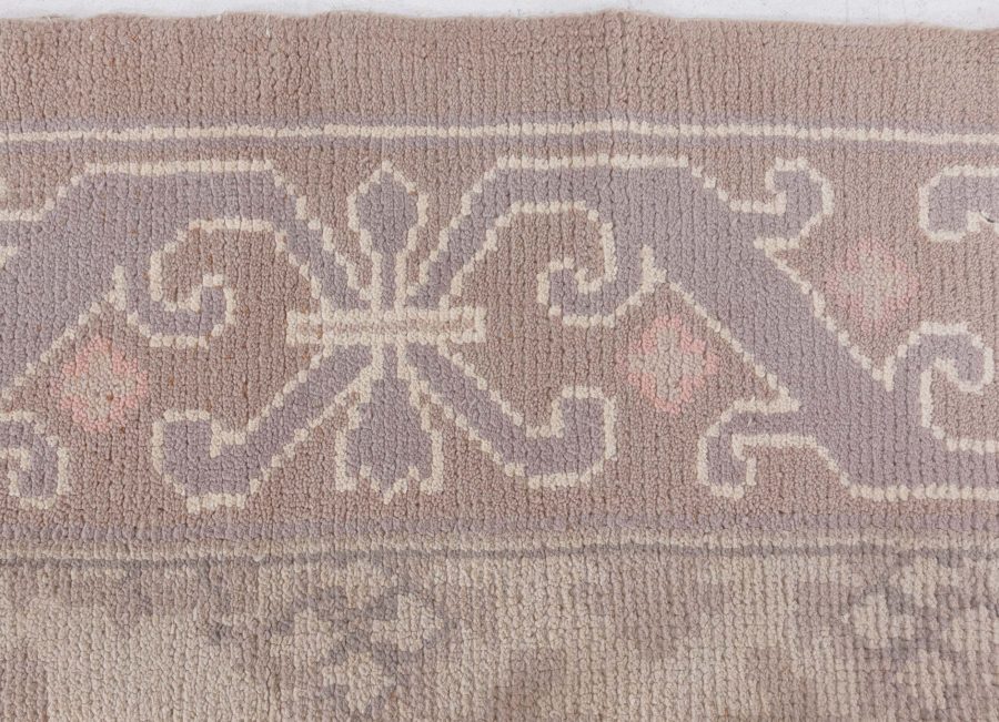 Vintage Spanish Beige Handmade Wool Rug BB8509