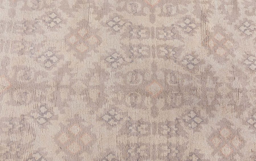 Vintage Spanish Beige Handmade Wool Rug BB8509
