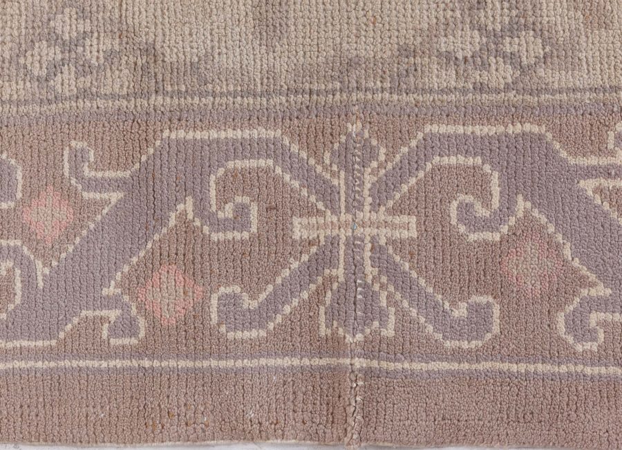 Vintage Spanish Beige Handmade Wool Rug BB8509