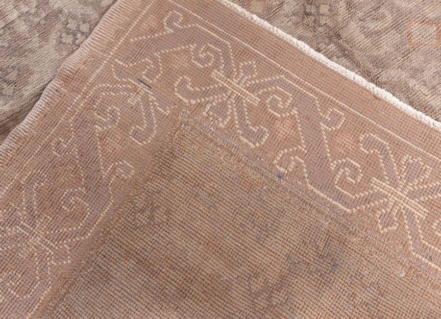 Vintage Spanish Beige Handmade Wool Rug BB8509