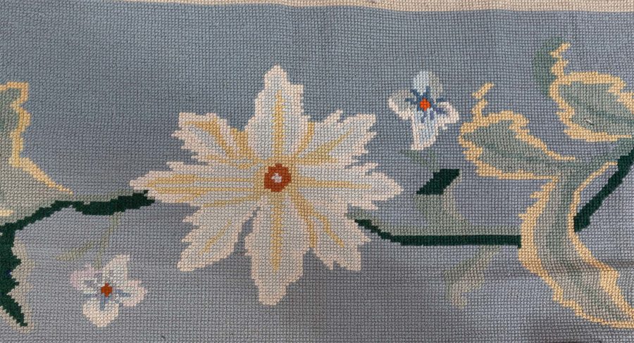 One-of-a-kind Vintage Portuguese Needlepoint Carpet BB8510