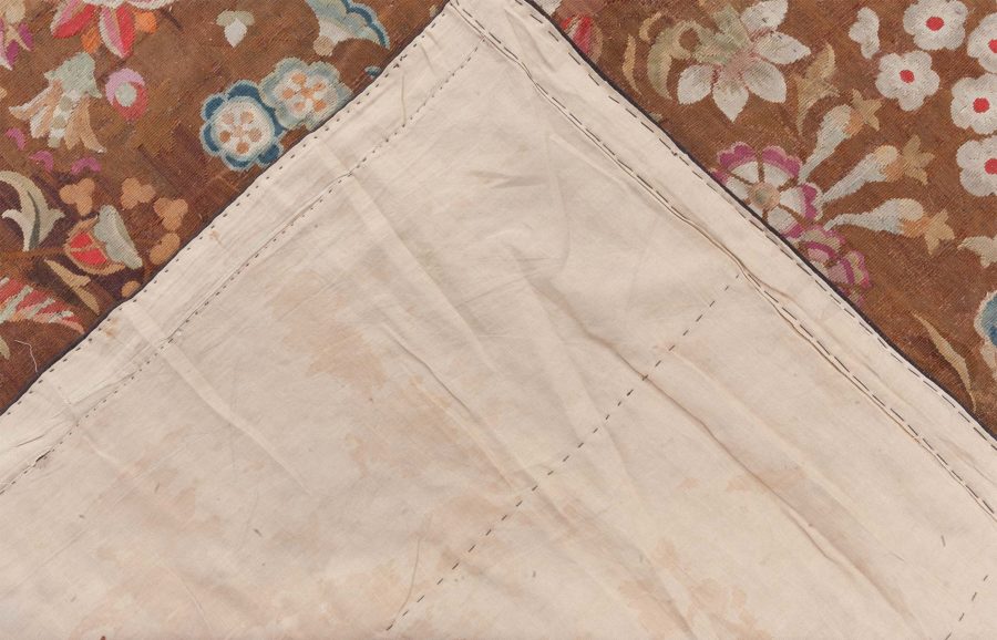 High-quality Early 20th Century French Aubusson Brown (Size Adjusted) Rug BB8512