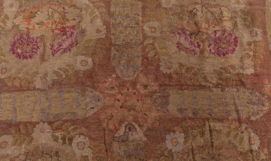 1800s French Savonnerie Hand Knotted Wool Rug BB8517