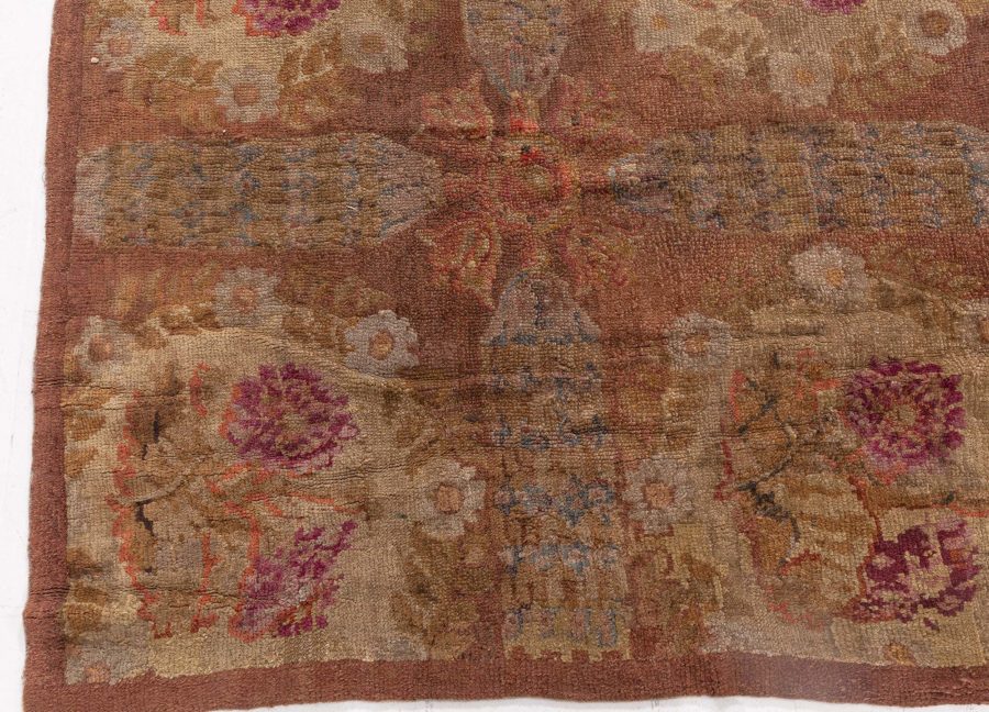 1800s French Savonnerie Hand Knotted Wool Rug BB8517