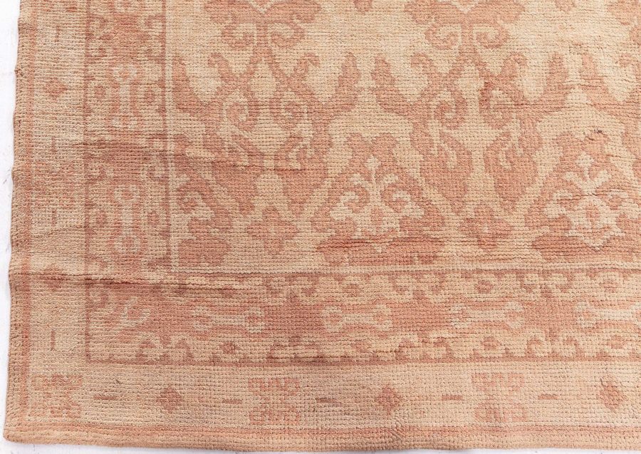 Vintage Spanish Camel Background Handmade Wool Carpet BB8523