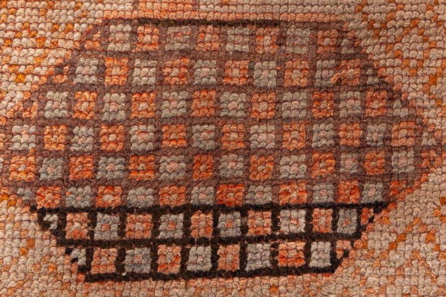 Oversized Antique Turkish Oushak Handmade Wool Rug BB8525