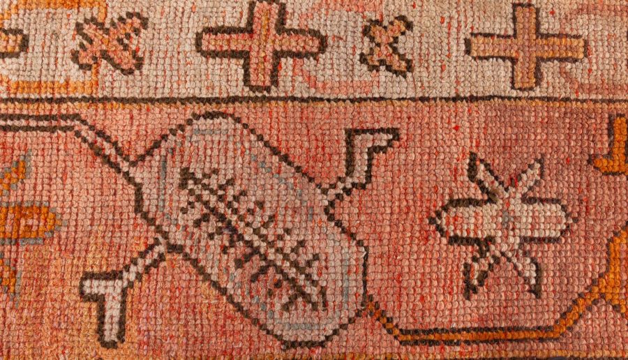 Oversized Antique Turkish Oushak Handmade Wool Rug BB8525