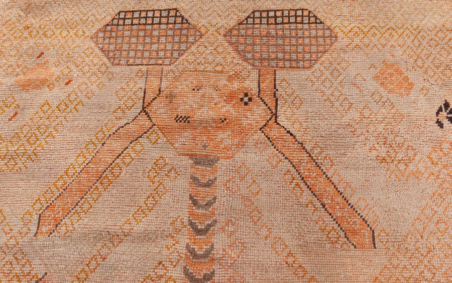 Oversized Antique Turkish Oushak Handmade Wool Rug BB8525