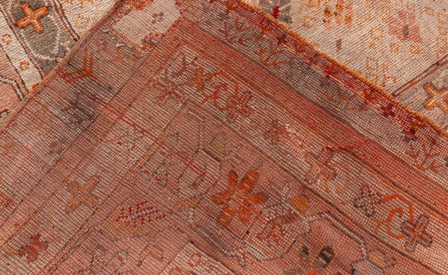 Oversized Antique Turkish Oushak Handmade Wool Rug BB8525