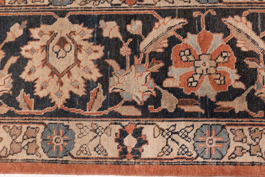 Antique Persian Tabriz Botanic Handmade Wool Rug BB8527
