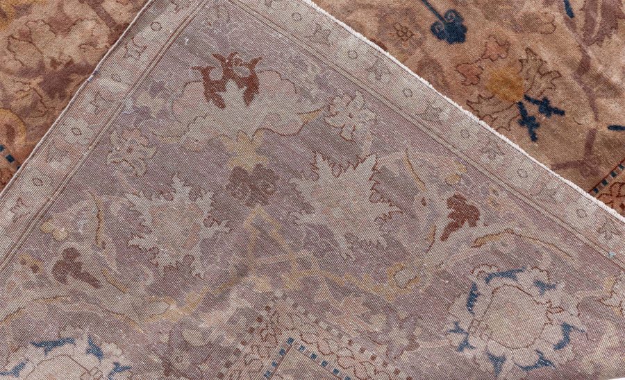 Antique Indian Bold Handmade Wool Rug BB8541