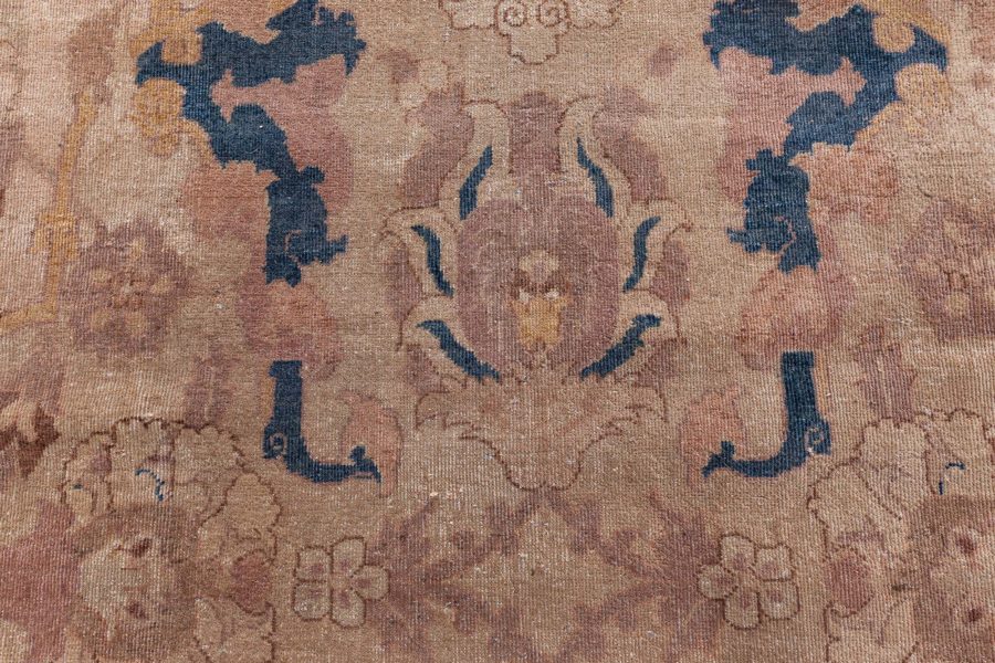 Antique Indian Bold Handmade Wool Rug BB8541
