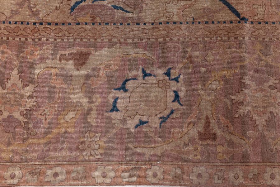 Antique Indian Bold Handmade Wool Rug BB8541