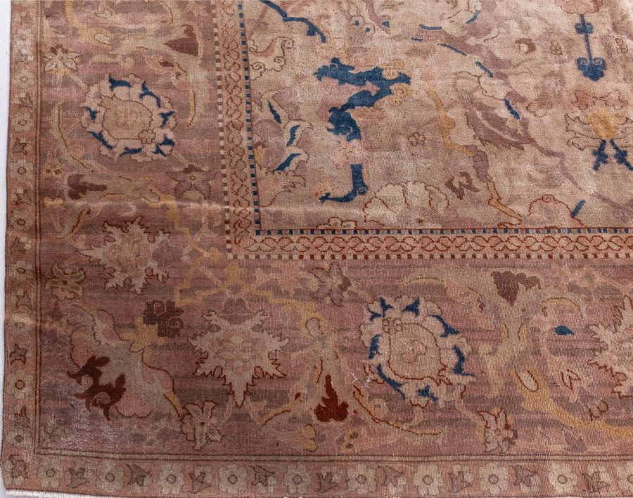 Antique Indian Bold Handmade Wool Rug BB8541