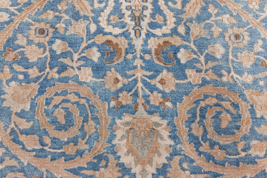 Fine Antique Persian Khorassan Botanic Brown, Green Handmade Wool Rug BB8547