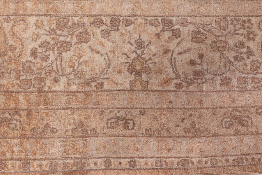 Antique Persian Tabriz Botanic Handmade Wool Rug BB8558