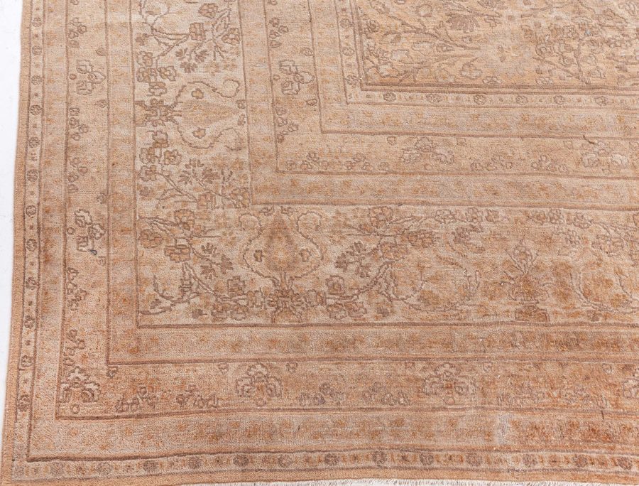 Antique Persian Tabriz Botanic Handmade Wool Rug BB8558