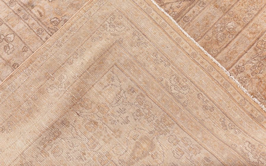 Antique Persian Tabriz Botanic Handmade Wool Rug BB8558