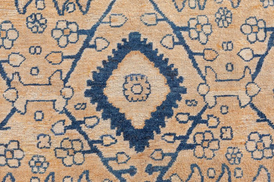 Fine Antique Kirman Botanic Handmade Wool Rug (Size Adjusted) BB8561