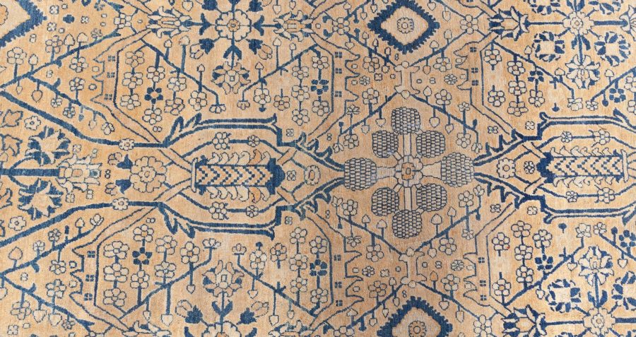 Fine Antique Kirman Botanic Handmade Wool Rug (Size Adjusted) BB8561