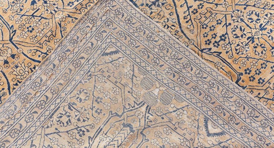 Fine Antique Kirman Botanic Handmade Wool Rug (Size Adjusted) BB8561