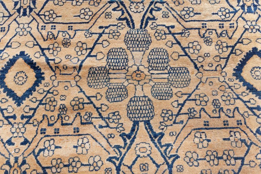 Fine Antique Kirman Botanic Handmade Wool Rug (Size Adjusted) BB8561