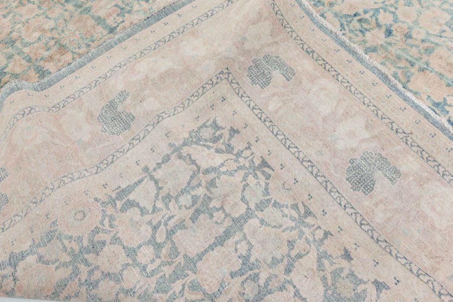 Antique Persian Tabriz Botanic Handmade Wool Rug BB8564