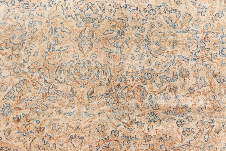 Authentic 19th Century Persian Kirman Beige Carpet BB8569