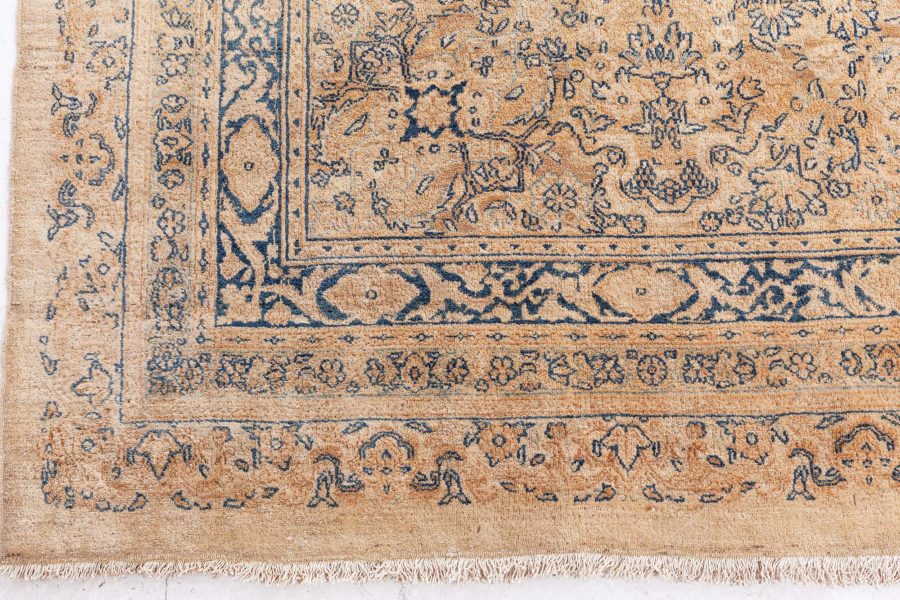 Authentic 19th Century Persian Kirman Beige Carpet BB8569