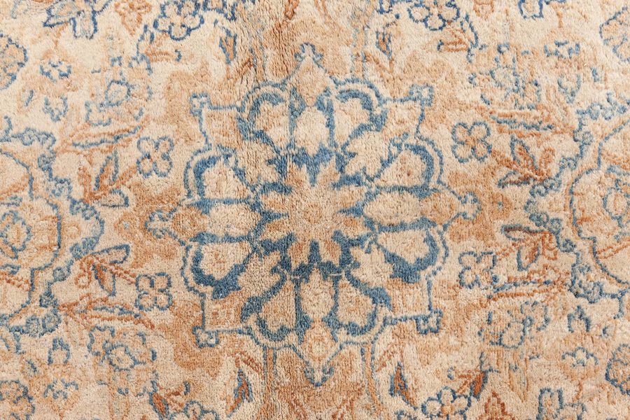 Authentic 19th Century Persian Kirman Beige Carpet BB8569