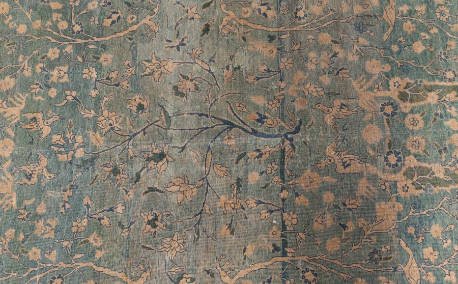 Fine Antique Indian Handmade Wool Rug BB8574