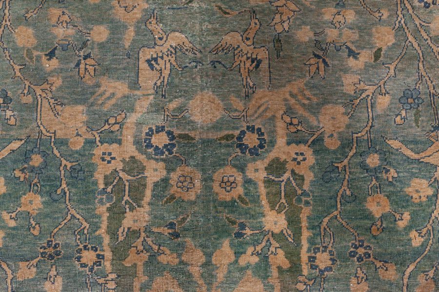 Fine Antique Indian Handmade Wool Rug BB8574