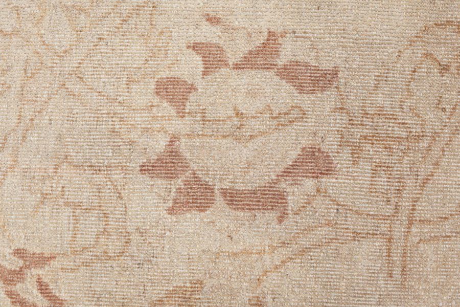 One-of-a-kind Large Antique Indian Amritsar Botanic Handmade Wool Rug BB8576