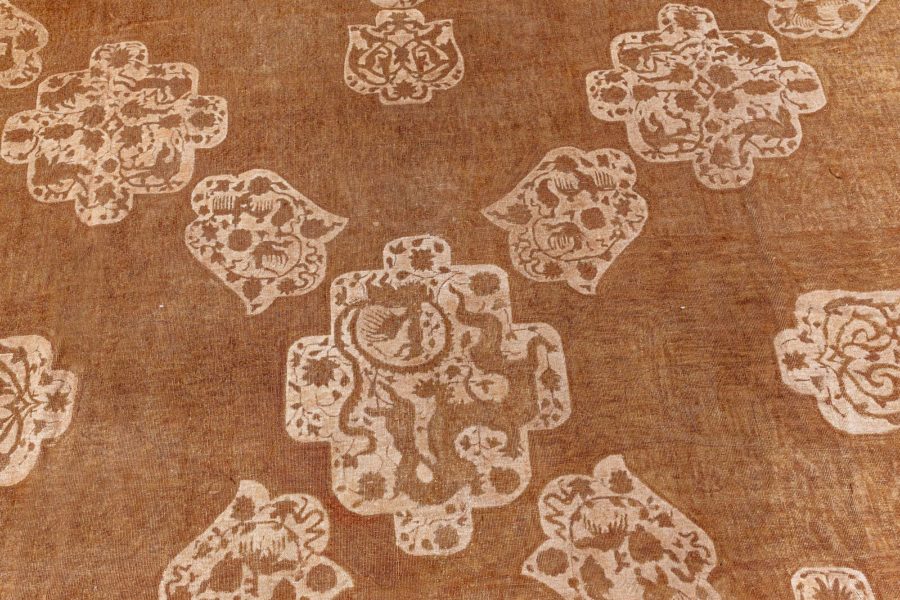 Fine Antique Indian Amritsar Tan Background Rug BB8578
