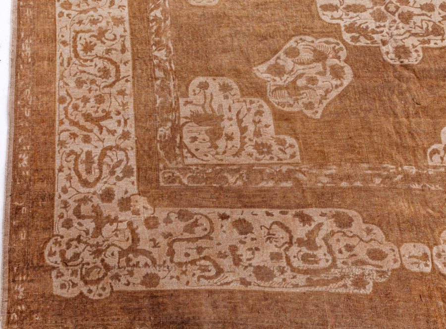 Fine Antique Indian Amritsar Tan Background Rug BB8578