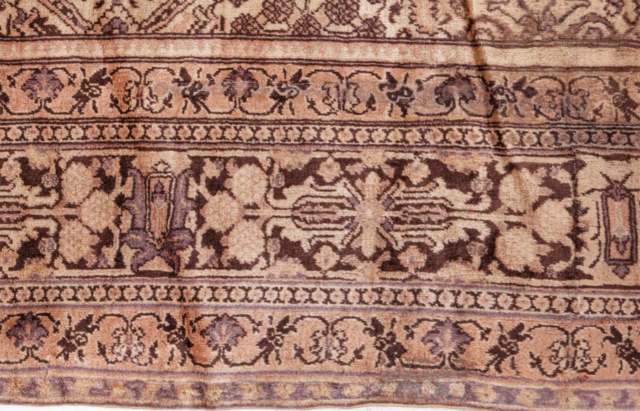 Fine Antique Indian Amritsar Brown Carpet BB8579